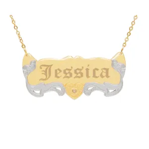 Tina&Co Name Necklace personalized 18k Gold-plated Any Custom Name Necklace Personalized Necklaces for Women Bridesmaid Birthday Girl (Style 72)