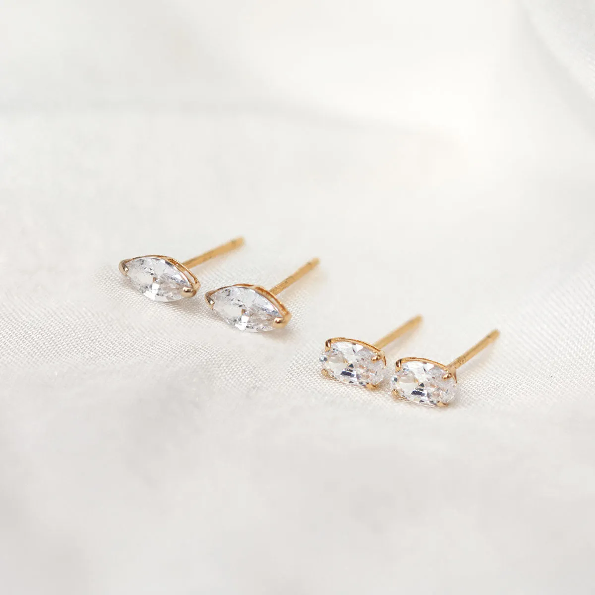 Tiny Oval Studs