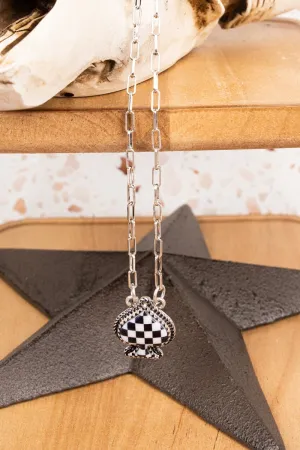 TIPI Cosmic White Spade Silvertone Necklace