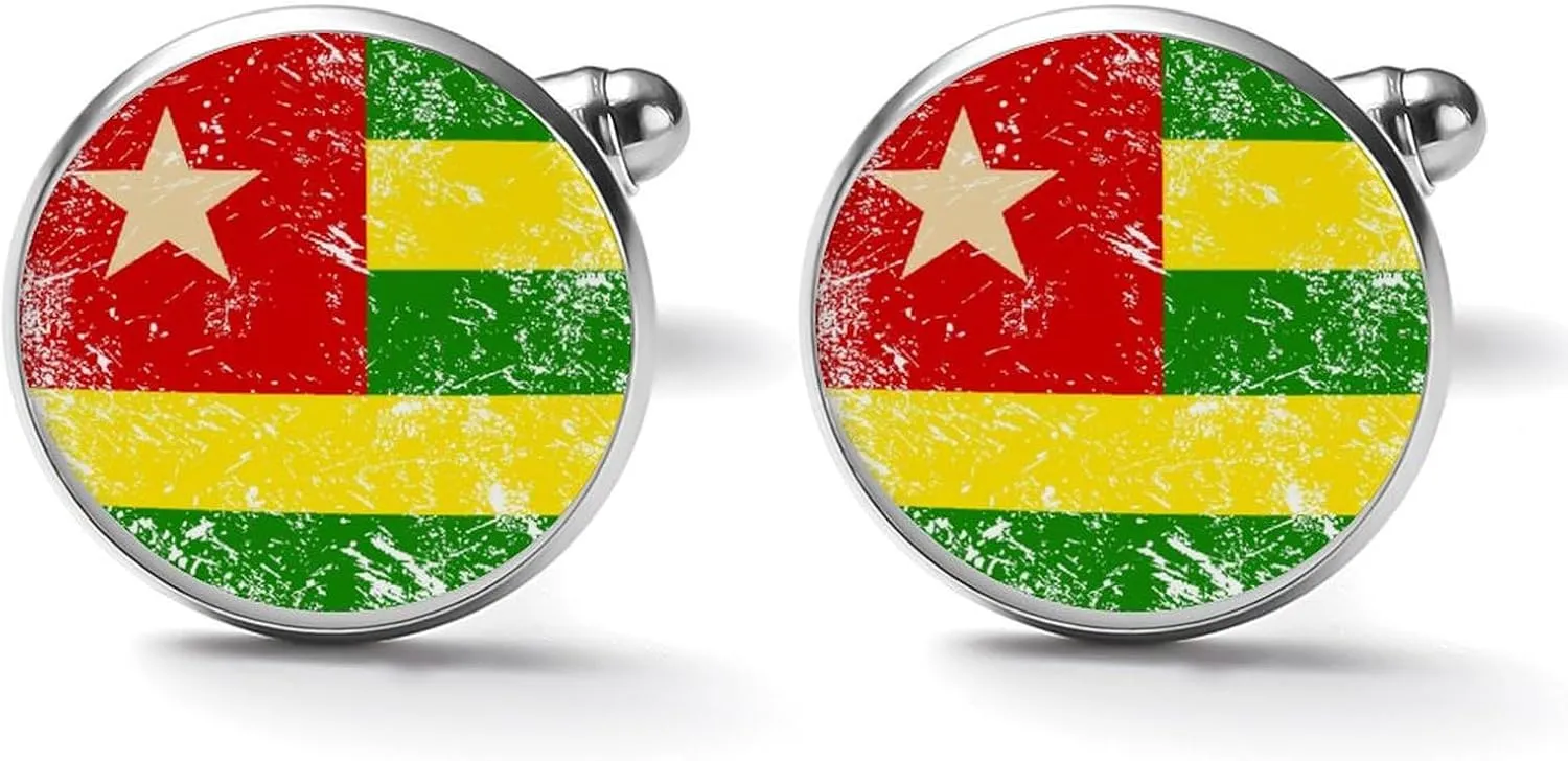 Togo Vintage Flag Cuff Links Mens Jewelry Tuxedo Studs Shirt Cufflinks Accessories Wedding Business Party