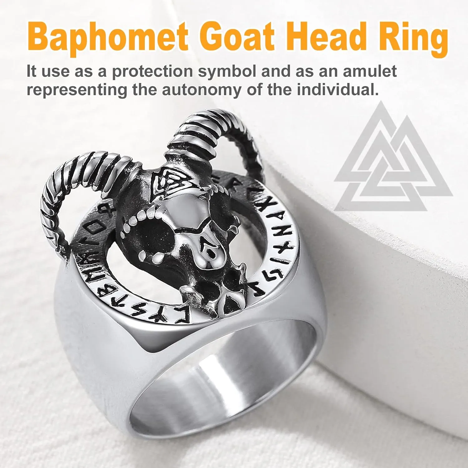 U7 Men's Punk Ring Stainless Steel Black Gold Color Signet Ring, Cool Costume Rings -with Gift Box