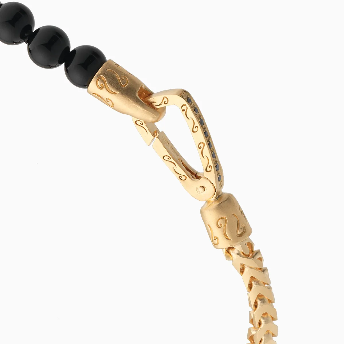Ulysses Beaded Chain Bracelet with Diamond Clasp