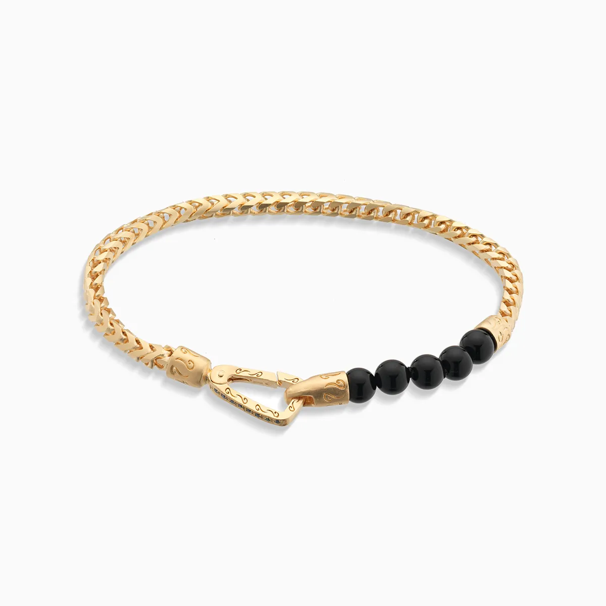 Ulysses Beaded Chain Bracelet with Diamond Clasp