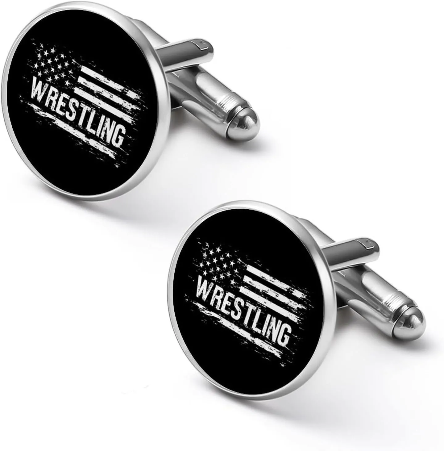 U.S.A Flag Wrestling Cuff Links Mens Jewelry Tuxedo Studs Shirt Cufflinks Accessories Wedding Business Party