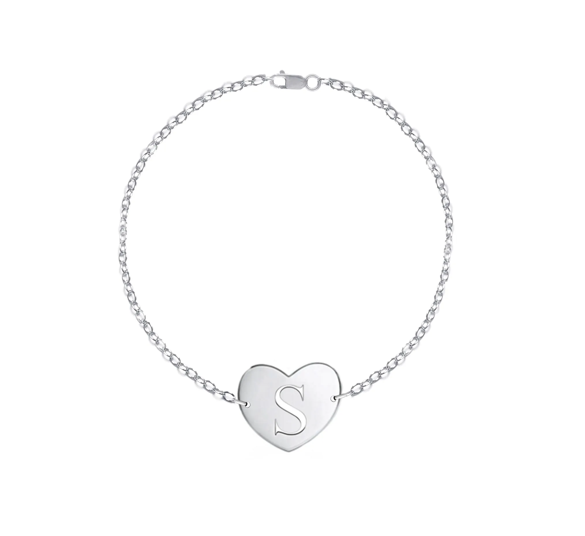 Venus Initial Heart Bracelet