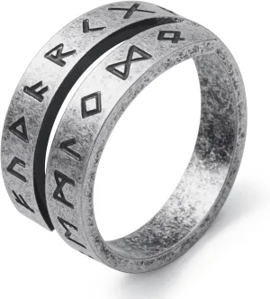 Viking Rings Stainless Steel Viking Norse Runes Wolf Raven Tree of Life Band Ring Jewelry for Men Women Size 7/8/9/10/11/12/13