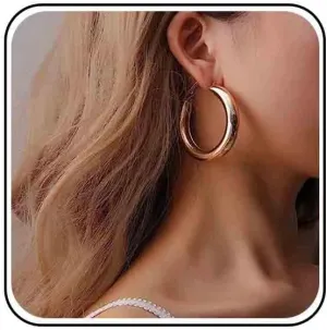 Vintage Hollow Circle Drop Earrings Large Circle Hoop Dangle Earrings Gold Circle Stud Earrings Polish Circle Huggie Earrings Jewelry for Women (Gold)