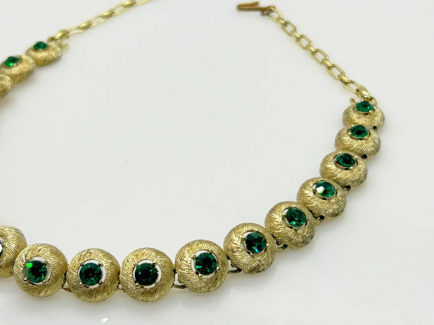 Vintage Necklace with Green Stones by STAR