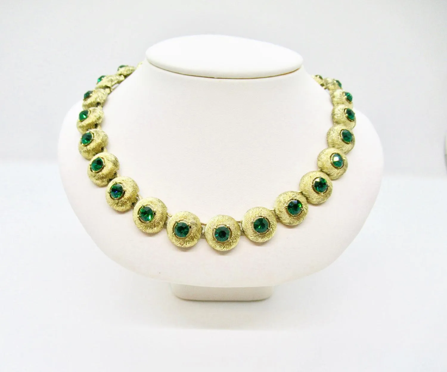 Vintage Necklace with Green Stones by STAR