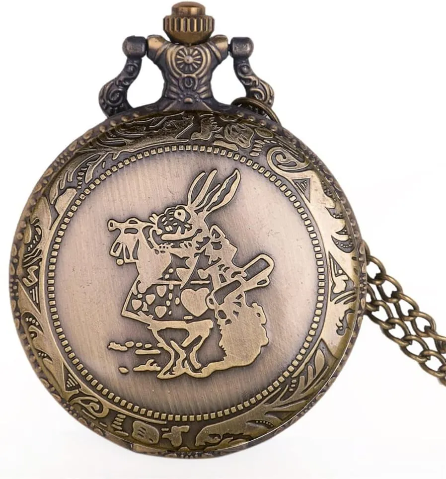 Vintage Pocket Watch Women's Pendant Necklace Watch Gift for Girls