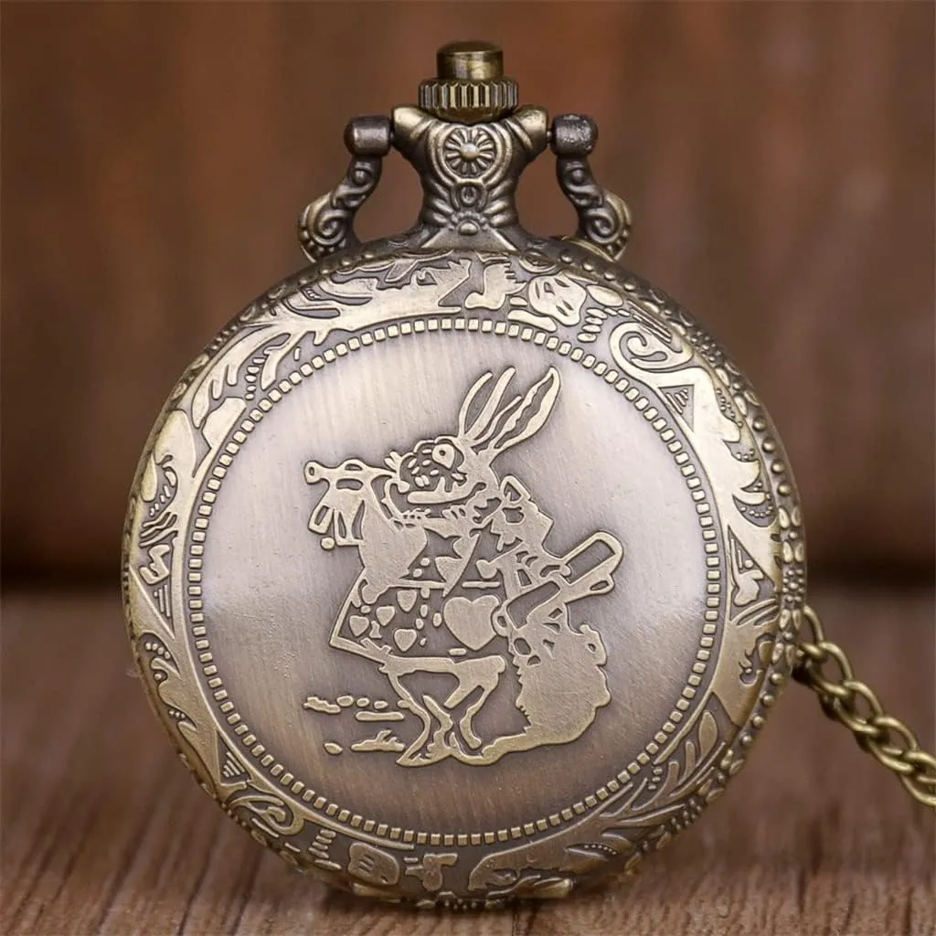Vintage Pocket Watch Women's Pendant Necklace Watch Gift for Girls