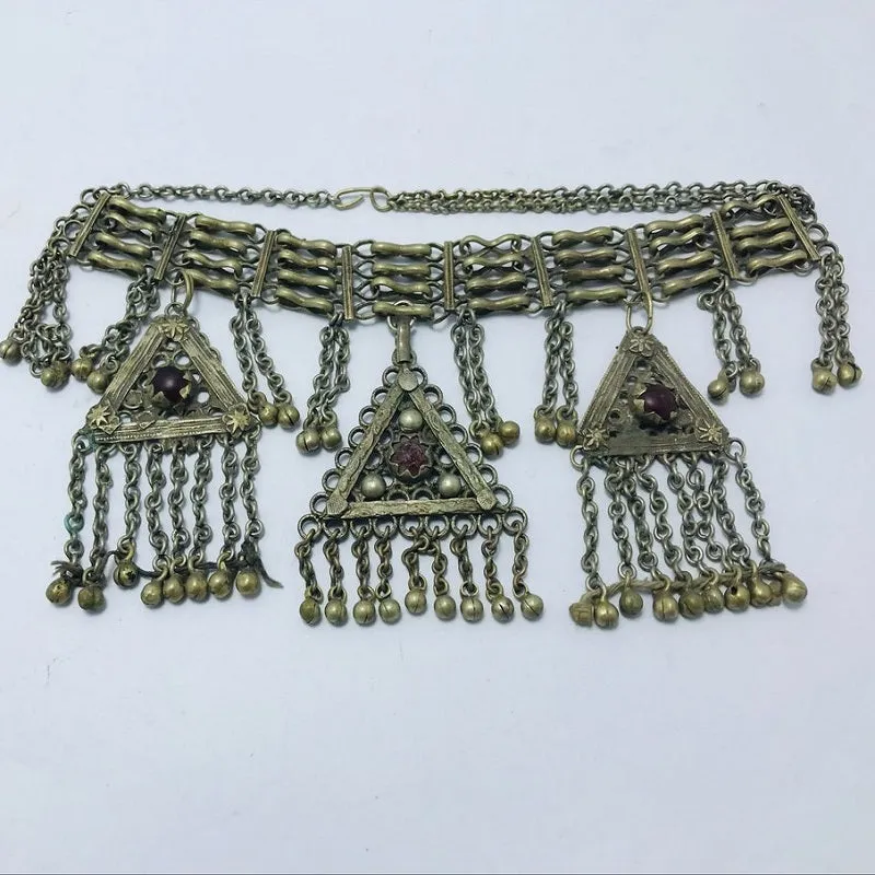 Vintage Three Dangling Pendants Necklace