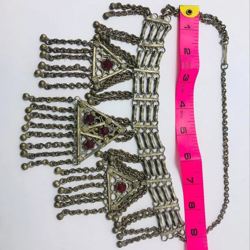 Vintage Three Dangling Pendants Necklace