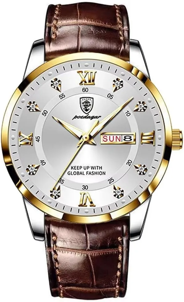 Watches for Men 30m Waterproof Luminous Calendar Leather Casual Sports Quartz Wrist Watch Military Men's Watch
