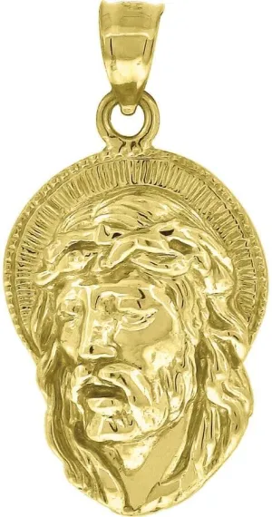 Whimsical Charms Collection Enchanted Elegance Charms Collection 10K Yellow Gold Jesus Religious Charm Pendant For Her 3.1g Design-XZX888-34141