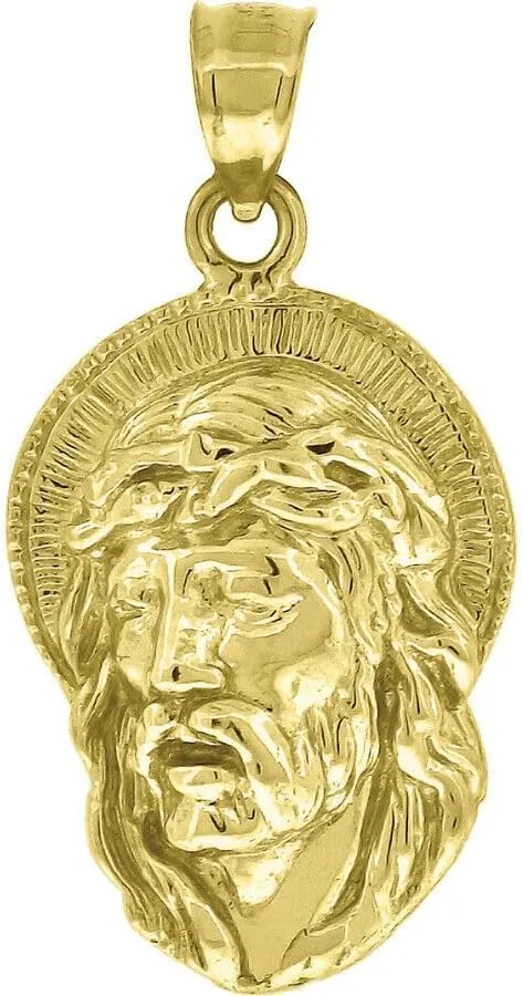 Whimsical Charms Collection Enchanted Elegance Charms Collection 10K Yellow Gold Jesus Religious Charm Pendant For Her 3.1g Design-XZX888-34141