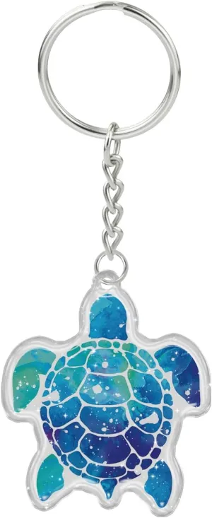WIRESTER Sparkling Glitter Double Sided Acrylic Keychain for Keys, Cars, Motorcycles, Backpacks, Travel