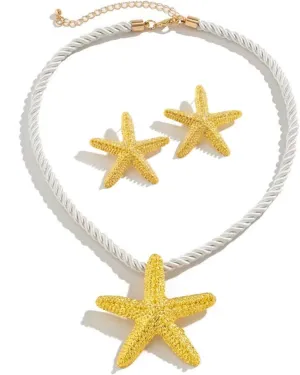 Women Seashell Charm Beach Jewelry Sets Shells/Suns/Star/Flowers/Snails Necklace 2024 Ocean Vacation Beach Retro Fashion Earrings Necklace Summer Women Gift