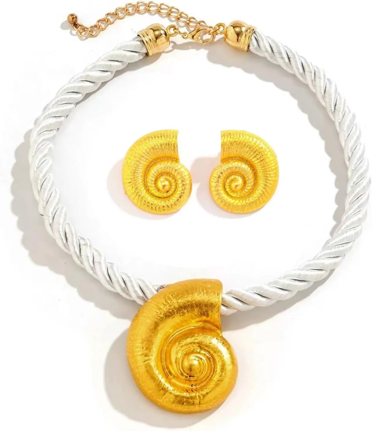 Women Seashell Charm Beach Jewelry Sets Shells/Suns/Star/Flowers/Snails Necklace 2024 Ocean Vacation Beach Retro Fashion Earrings Necklace Summer Women Gift