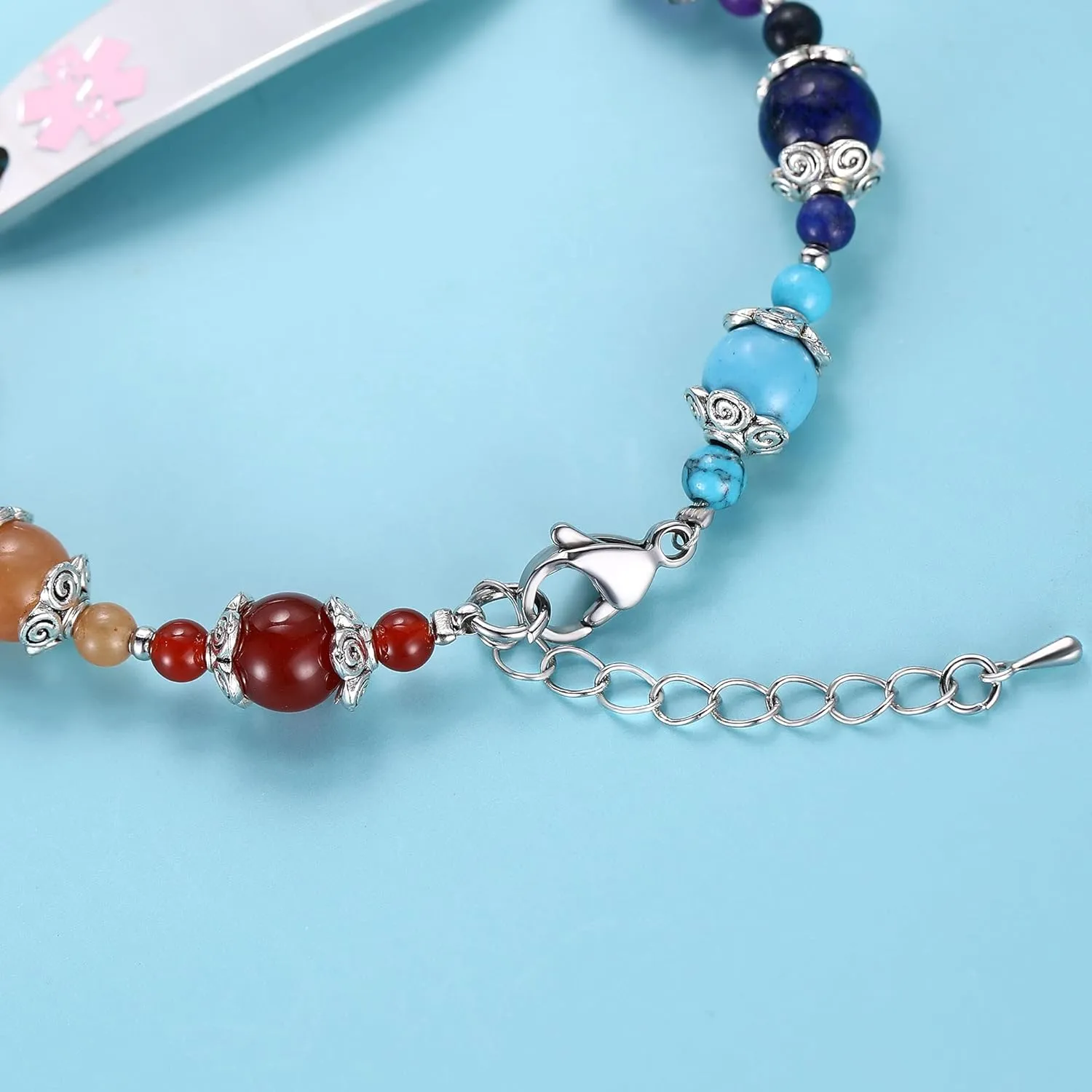 Women's Medical Alert ID Bracelets | Pre Engraved Type 1 Type 2 Diabetes Epilepsy Blood Thinner ID Bracelet | Diabetes Awareness Bracelet