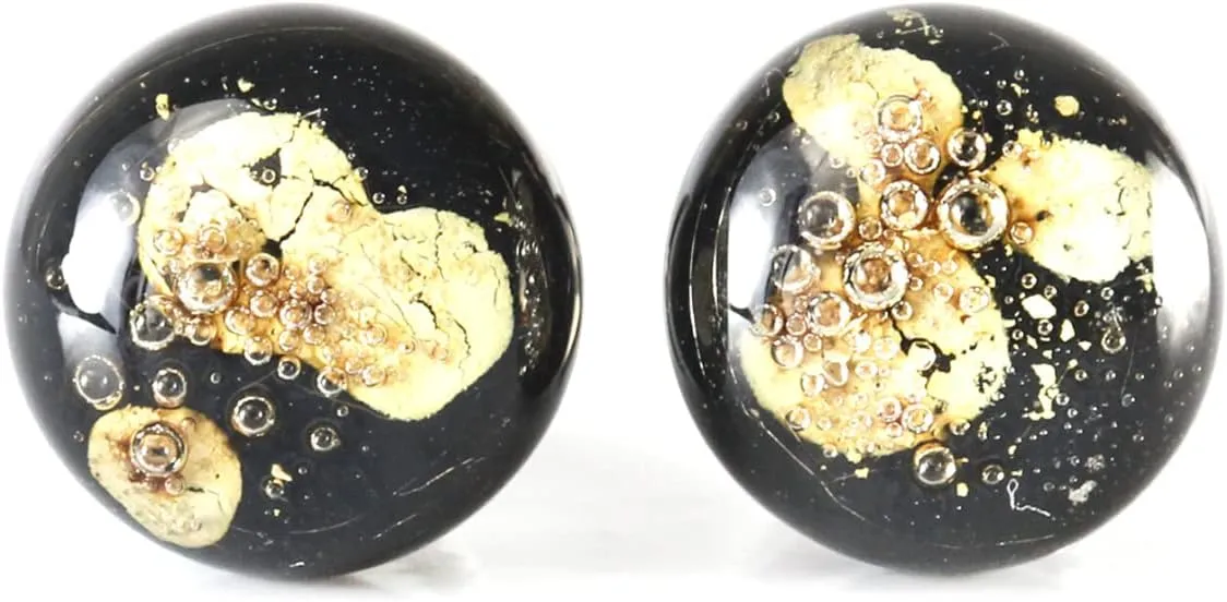 Women's Stud Earrings - Handcrafted Eco-Friendly Design - Made from Recycled Glass - Hypoallergenic Stainless Steel Backings - Perfect for Gifting & Special Occasions - 12mm