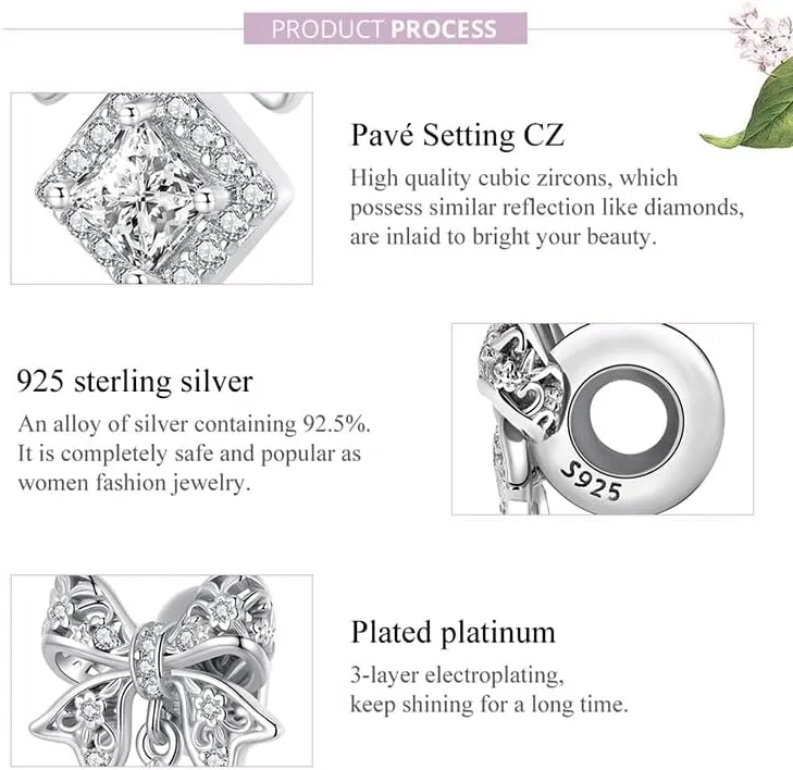 WOSTU 925 Sterling Silver Cute Animal Cat Dog Butterfly Dragon Snake Bead Charm for Charm Bracelet Personalized Jewelry Gift for Women