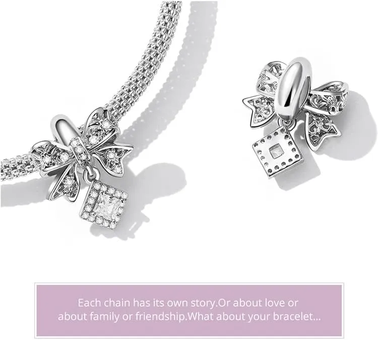 WOSTU 925 Sterling Silver Cute Animal Cat Dog Butterfly Dragon Snake Bead Charm for Charm Bracelet Personalized Jewelry Gift for Women
