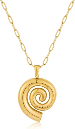 WOWORAMA Gold Shell Pendant Necklace for Women Starfish Seashell Choker Necklaces Ocean Sea Star Shell Necklace Trendy Summer Beach Necklace Jewelry