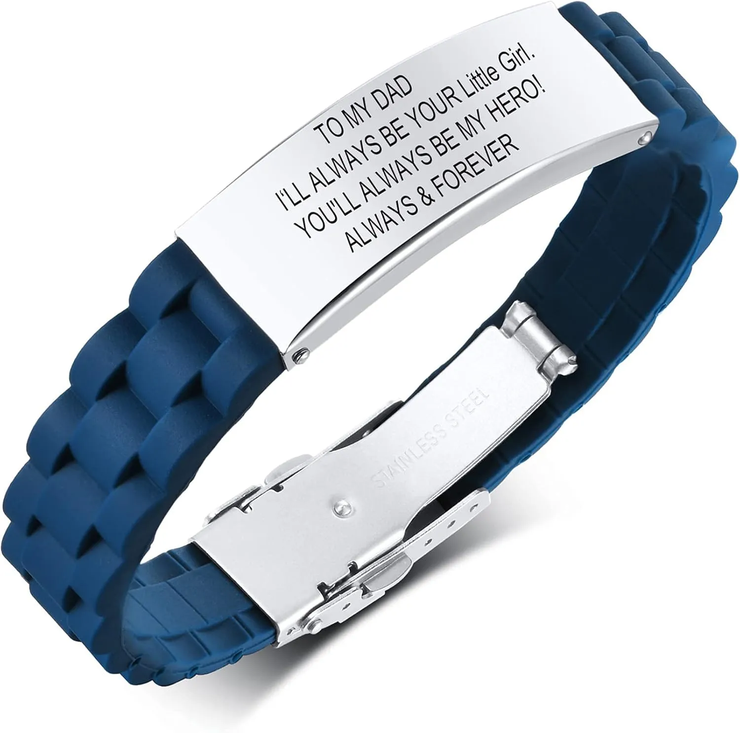 XUANPAI Custom Mens Bracelet Personalized Braided Engraved Name Bracelets for Men Customized ID Cuff Wristband Gift for Dad Husband Boyfriend