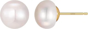 XYJZXY Pearl Stud Earrings for Women Round White Pearl Earrings
