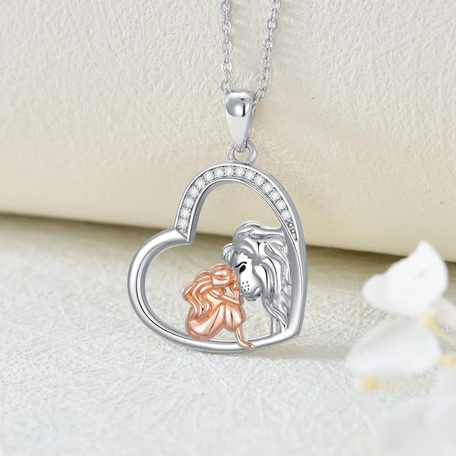 YAFEINI Highland Cow Necklace Crystal 925 Sterling Silver Highland Cow Pendant Jewelry for Women Girls