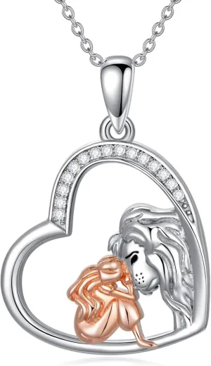 YAFEINI Highland Cow Necklace Crystal 925 Sterling Silver Highland Cow Pendant Jewelry for Women Girls