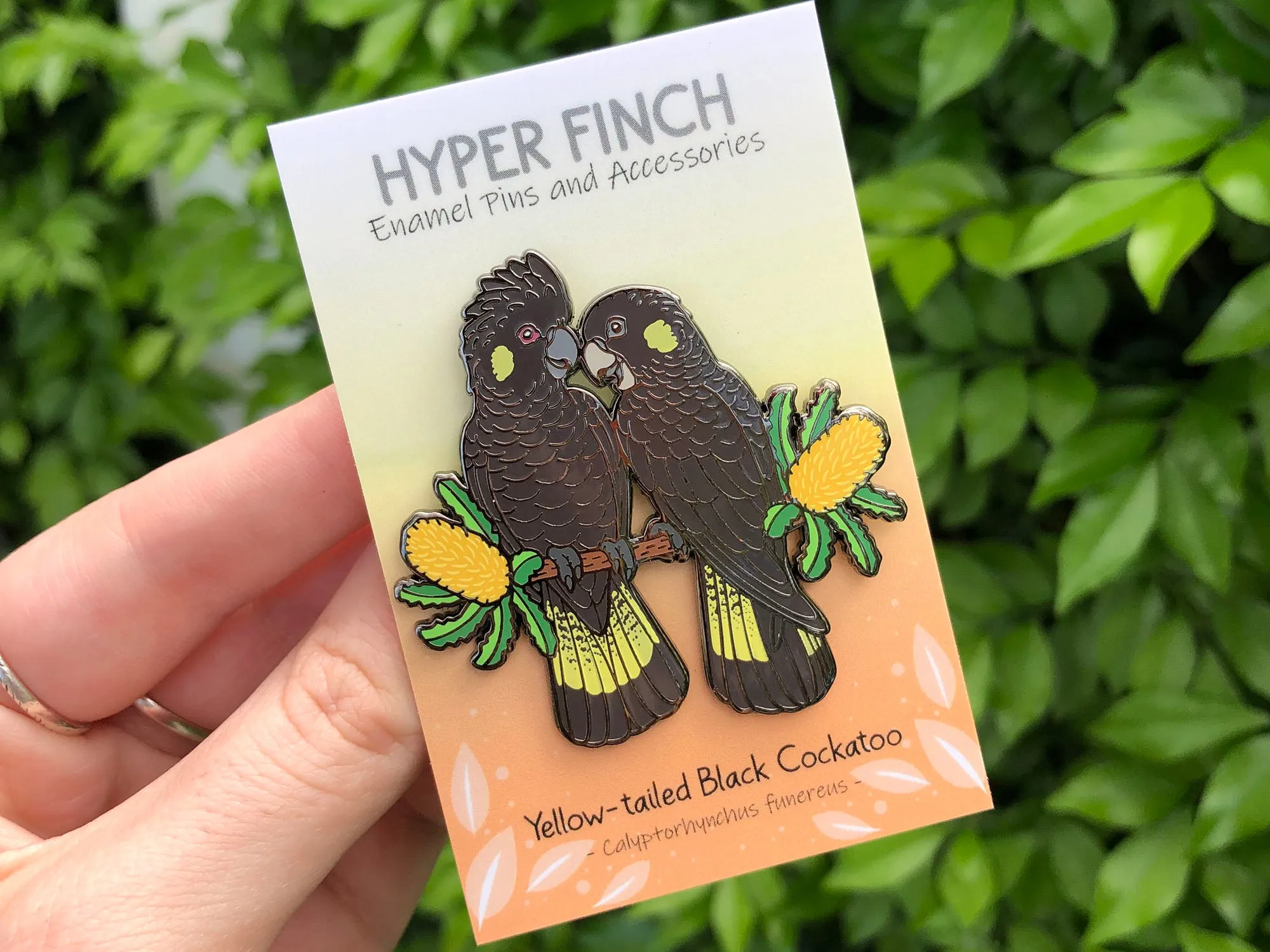 Yellow-tailed Black Cockatoos Enamel Pin