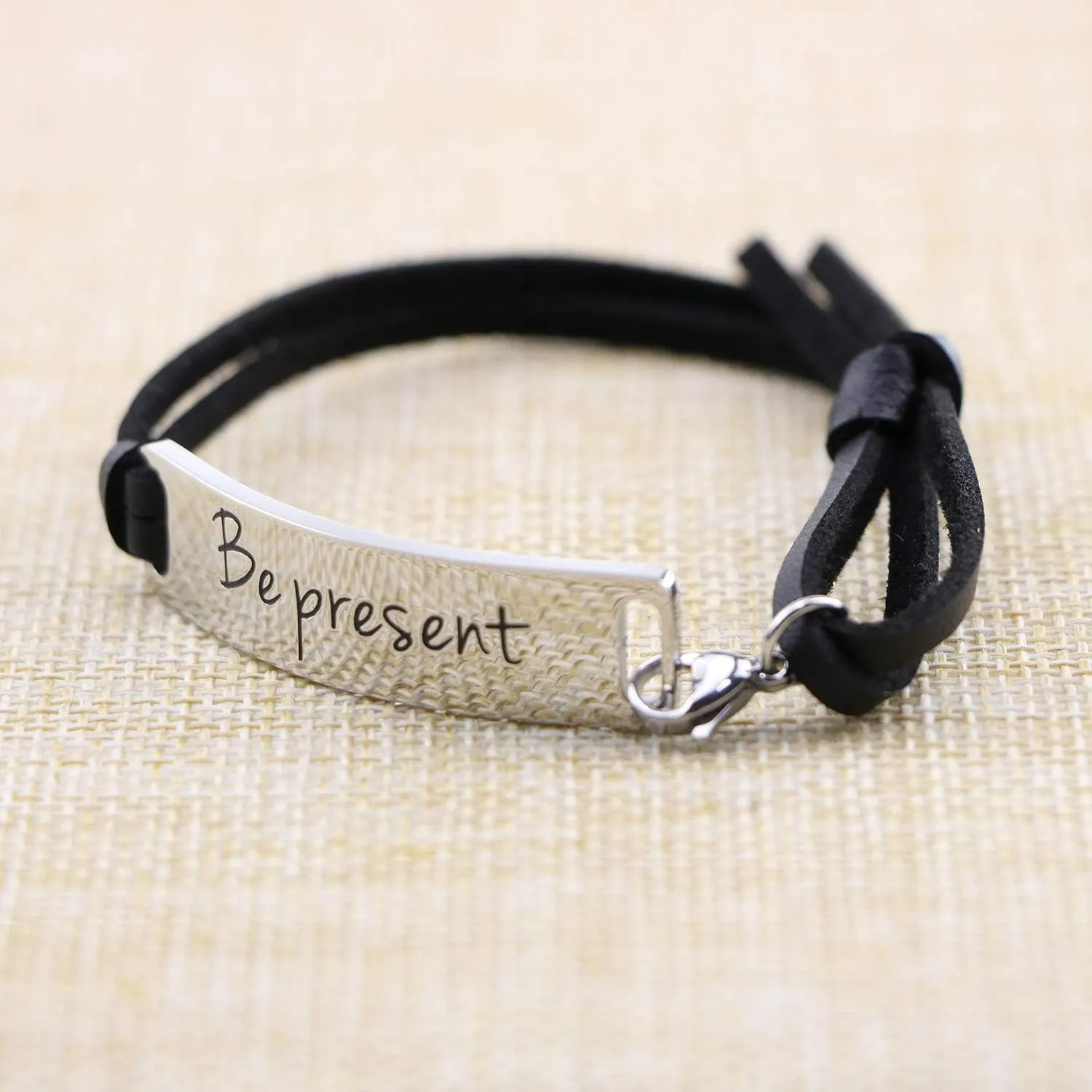 Yiyang Bracelets for Women Inspirational Stainless Steel Bar Wrap Bangle Cuff Personalized Birthday Gifts