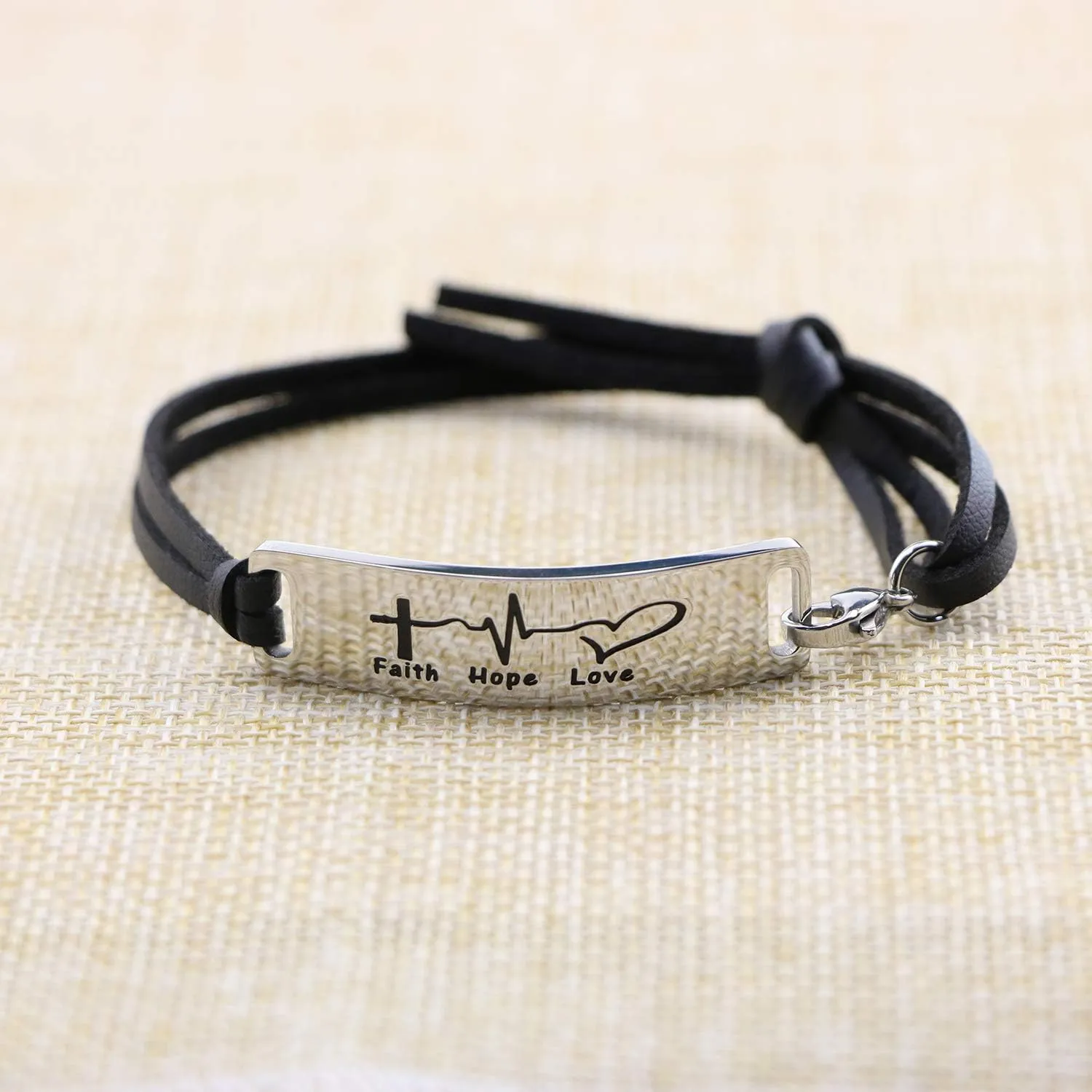 Yiyang Bracelets for Women Inspirational Stainless Steel Bar Wrap Bangle Cuff Personalized Birthday Gifts