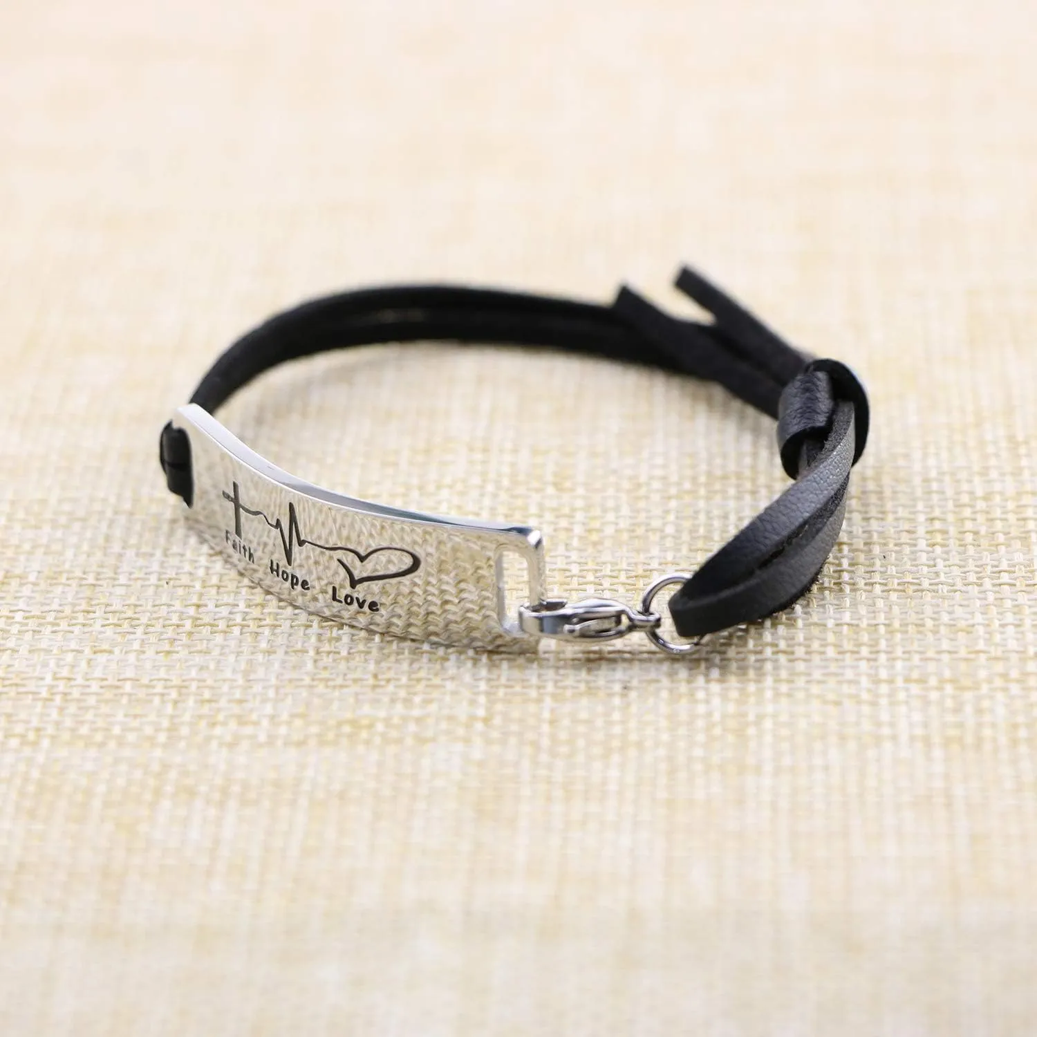 Yiyang Bracelets for Women Inspirational Stainless Steel Bar Wrap Bangle Cuff Personalized Birthday Gifts