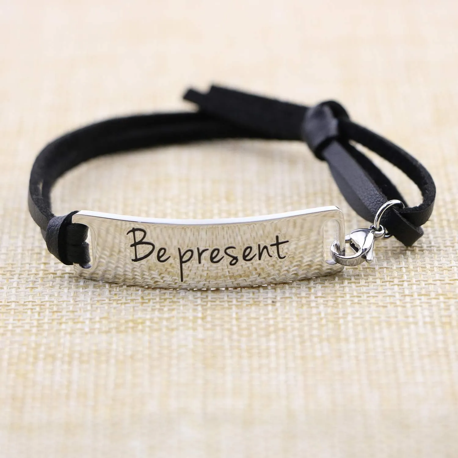 Yiyang Bracelets for Women Inspirational Stainless Steel Bar Wrap Bangle Cuff Personalized Birthday Gifts