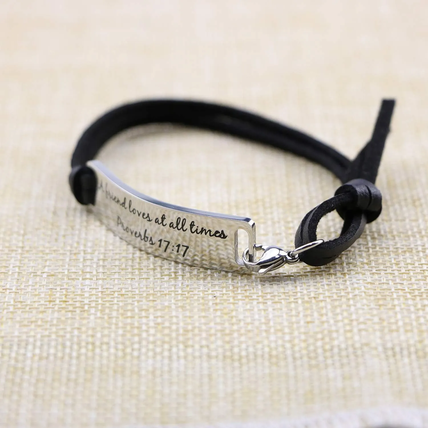 Yiyang Religious Bracelets for Women Inspirational Christian Gifts for Her Christmas Personalized Scripture Birthday Leather Strap Bangle