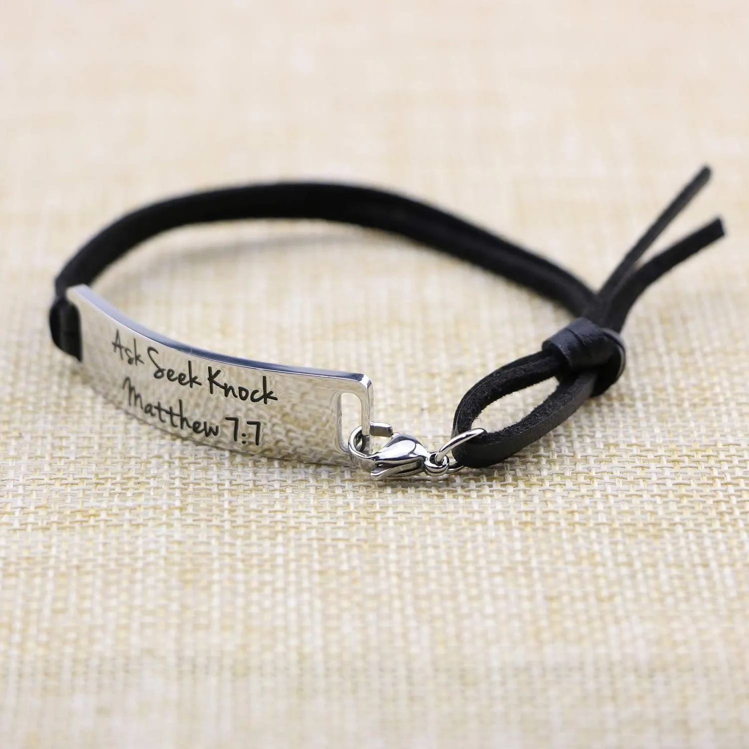Yiyang Religious Bracelets for Women Inspirational Christian Gifts for Her Christmas Personalized Scripture Birthday Leather Strap Bangle