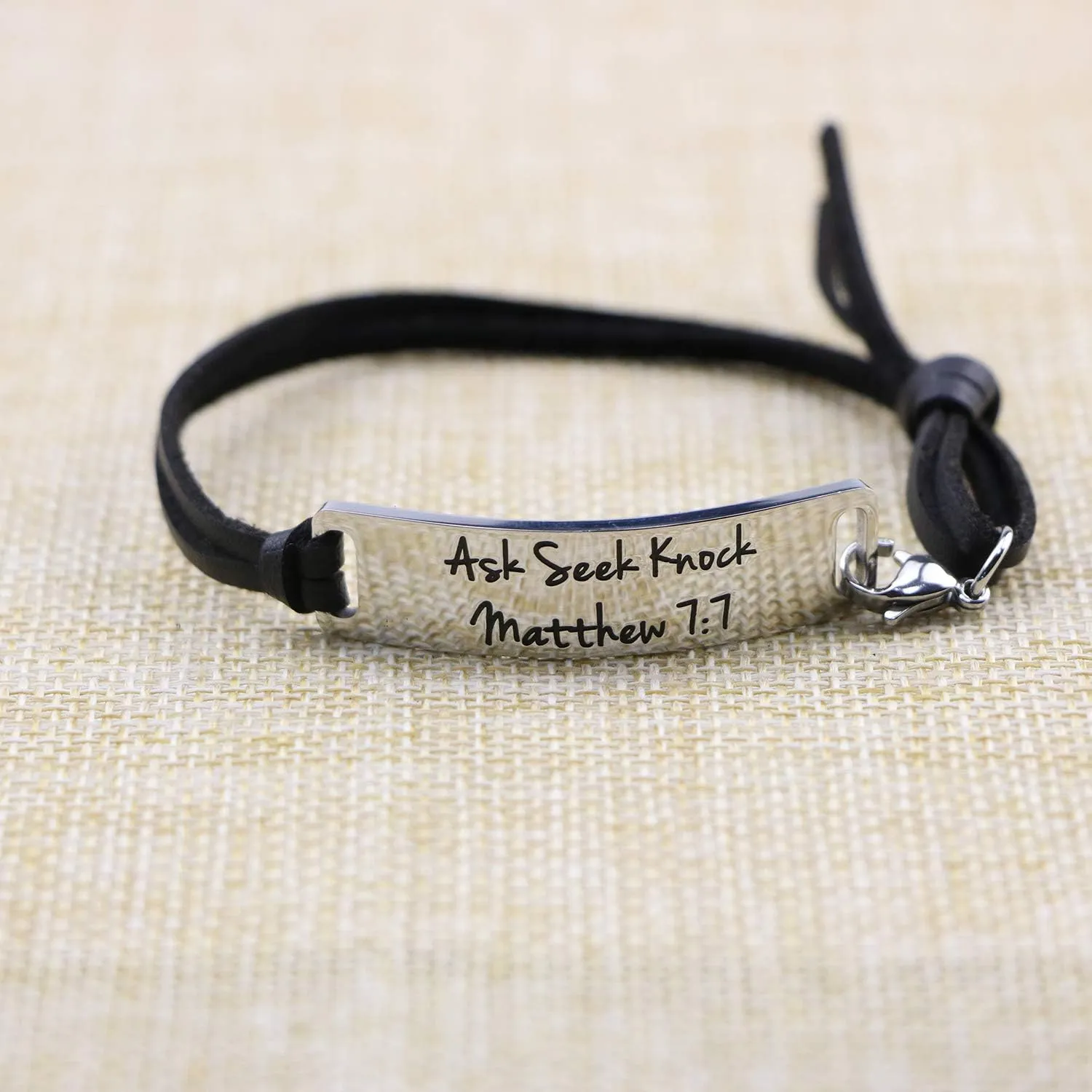 Yiyang Religious Bracelets for Women Inspirational Christian Gifts for Her Christmas Personalized Scripture Birthday Leather Strap Bangle