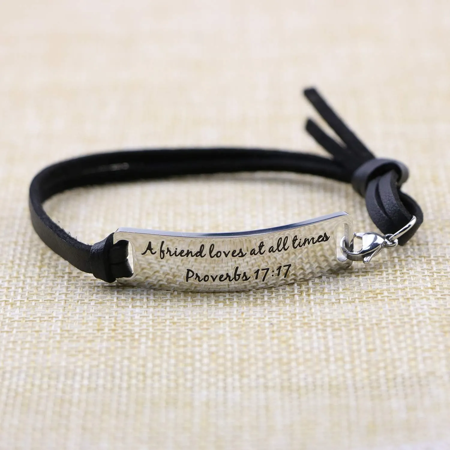 Yiyang Religious Bracelets for Women Inspirational Christian Gifts for Her Christmas Personalized Scripture Birthday Leather Strap Bangle