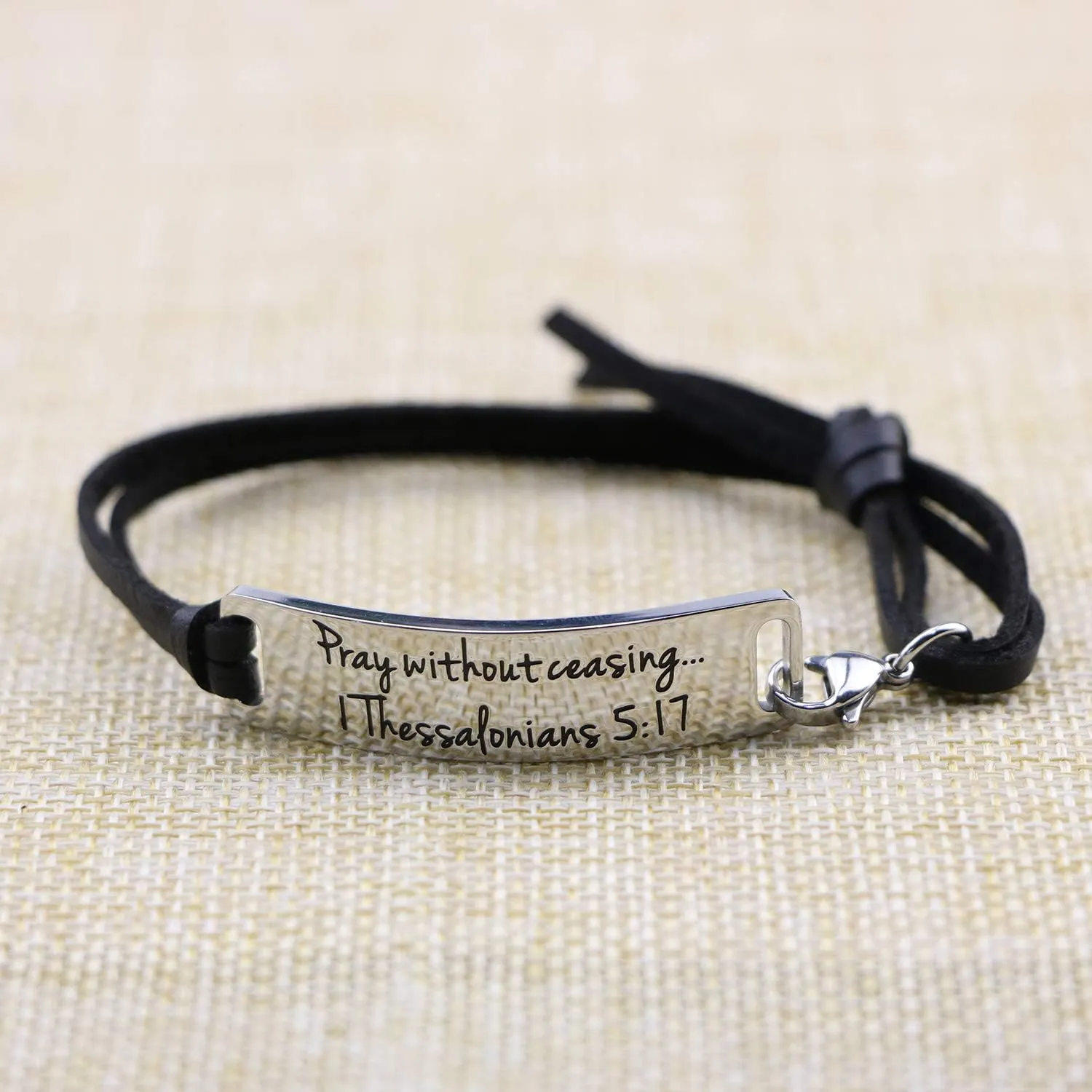 Yiyang Religious Bracelets for Women Inspirational Christian Gifts for Her Christmas Personalized Scripture Birthday Leather Strap Bangle