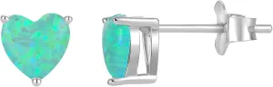 YL Heart Earrings 925 Sterling Silver Love Solitaire Stud Earrings 6x6 MM Birthstone Jewelry for Women